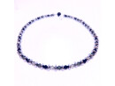 grau-schwarze Swarovski Halskette 0145